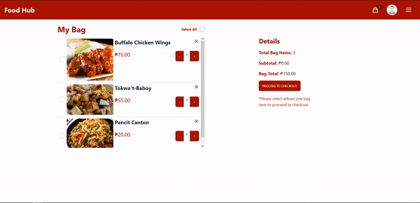 Food Hub Ordering System sample output