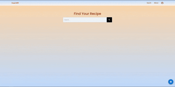 Recipe Search App sample output