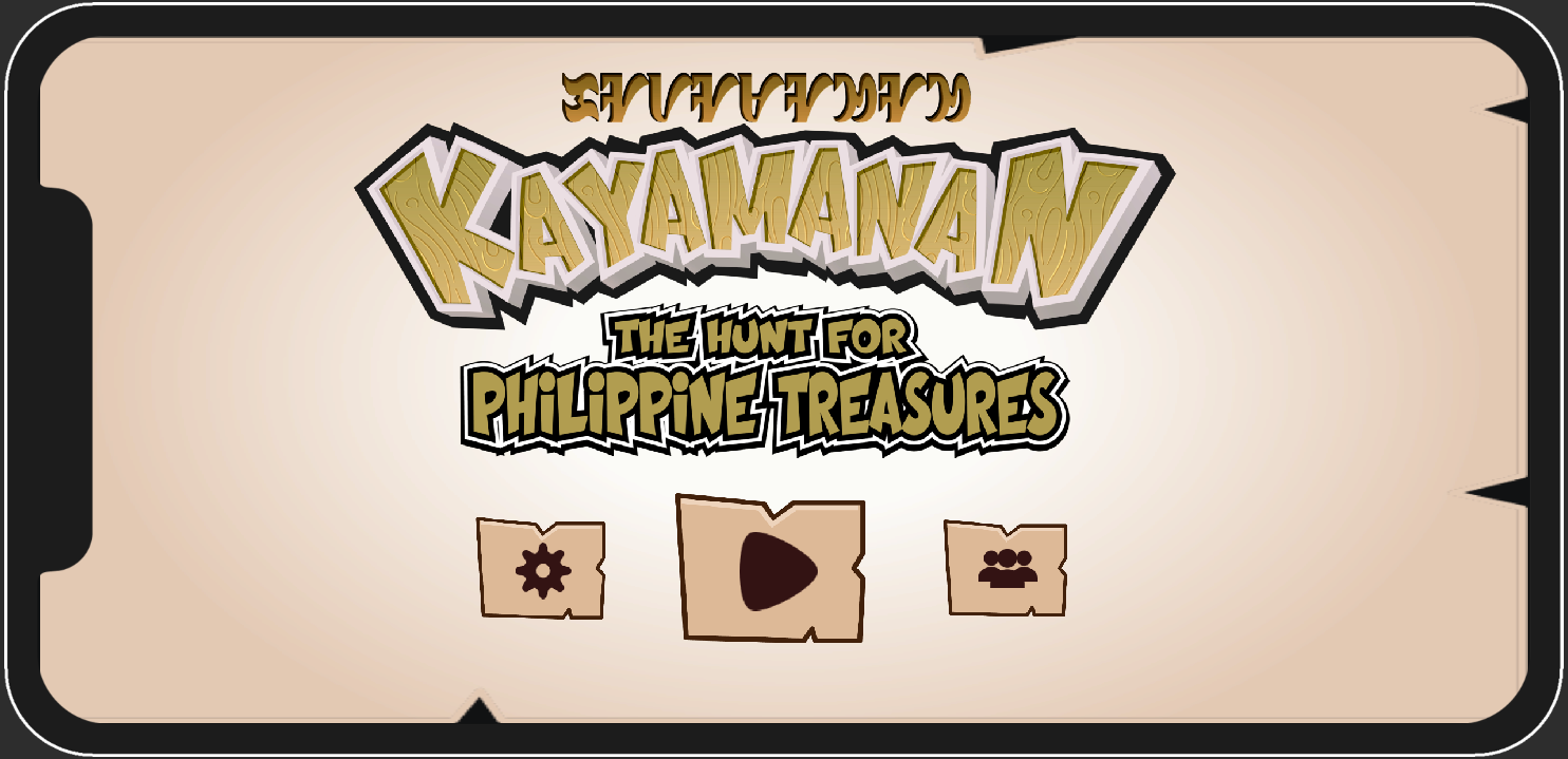 Kayamanan: The Hunt for Philippine Treasures main menu interface